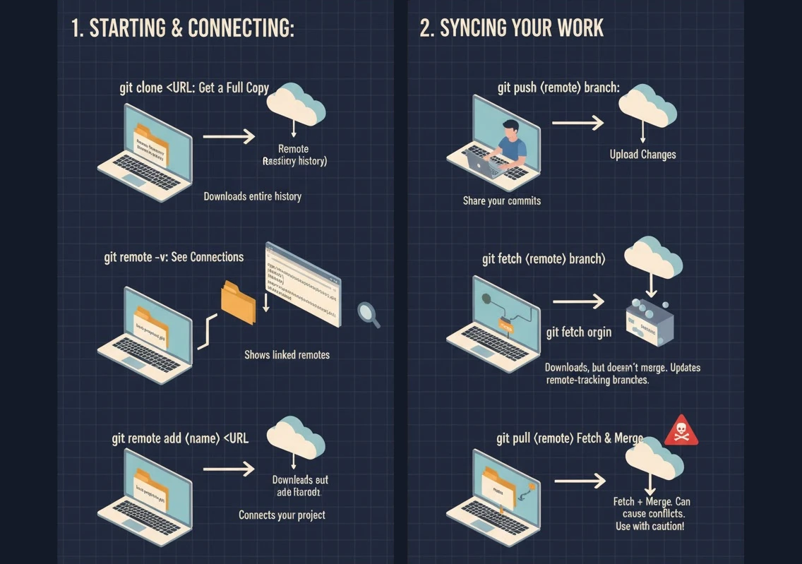 Các lệnh tương tác với Remote